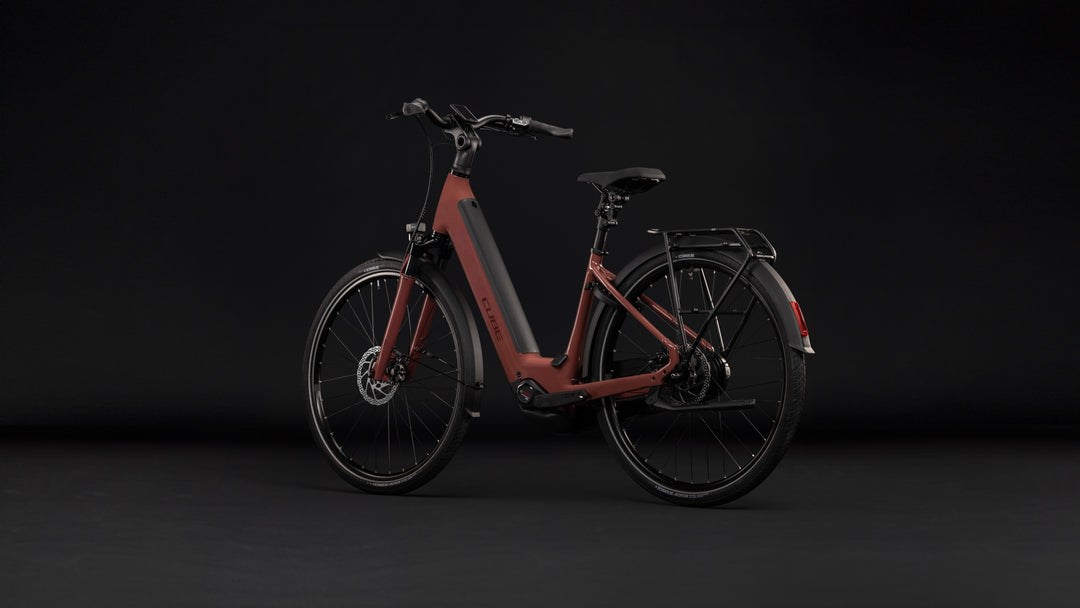Cube Supreme Hybrid Comfort Pro 600 Burgundy Claret Easy Entry 2027 Electric Hybrid Bike