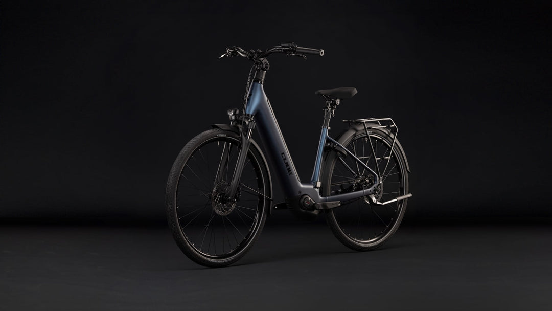 Cube Supreme Hybrid Deluxe One 600 Navyblack Black Easy Entry 2027 Electric Hybrid Bike