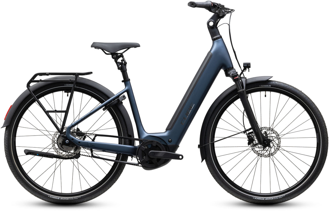 Cube Supreme Hybrid Deluxe One 600 Navyblack Black Easy Entry 2027 Electric Hybrid Bike