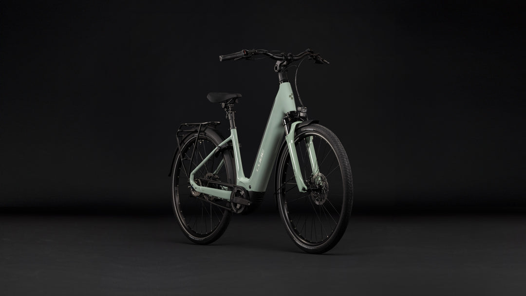 Cube Supreme Hybrid Deluxe One 600 Aloegreen Reflex Easy Entry 2027 Electric Hybrid Bike