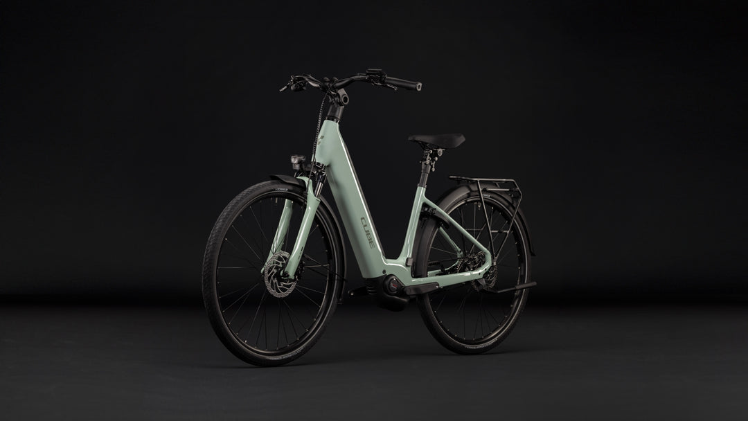 Cube Supreme Hybrid Deluxe One 600 Aloegreen Reflex Easy Entry 2027 Electric Hybrid Bike