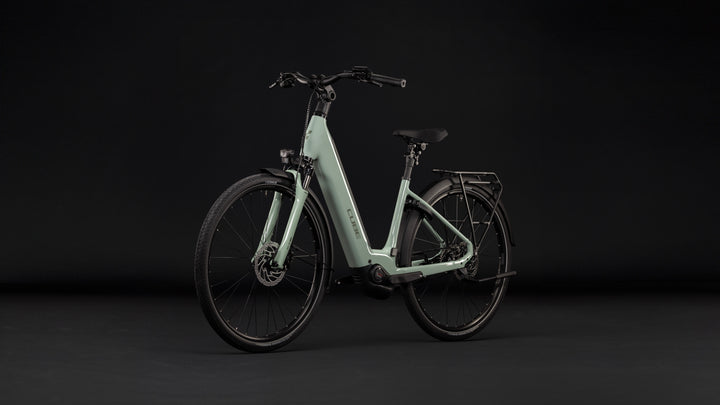 Cube Supreme Hybrid Deluxe One 600 Aloegreen Reflex Easy Entry 2027 Electric Hybrid Bike