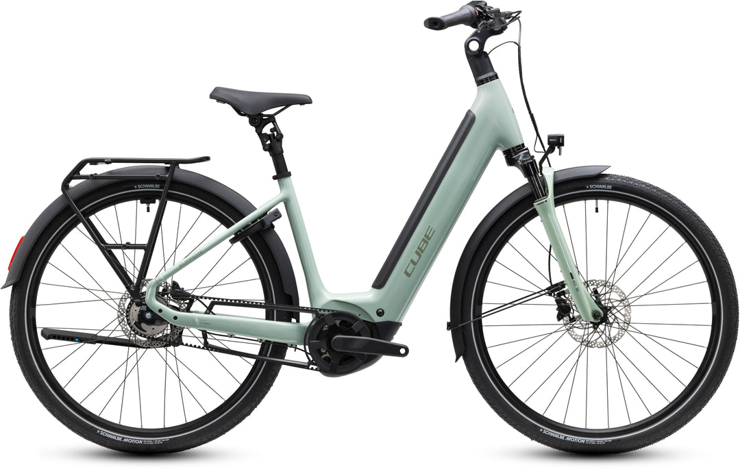 Cube Supreme Hybrid Deluxe One 600 Aloegreen Reflex Easy Entry 2027 Electric Hybrid Bike