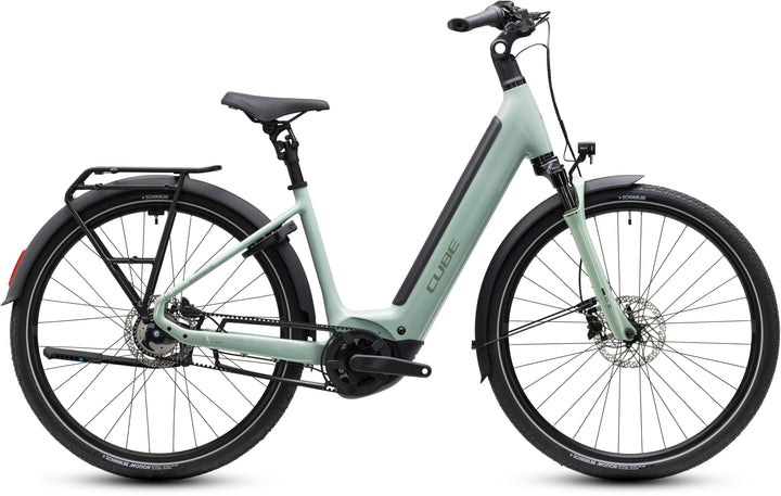 Cube Supreme Hybrid Deluxe One 600 Aloegreen Reflex Easy Entry 2027 Electric Hybrid Bike