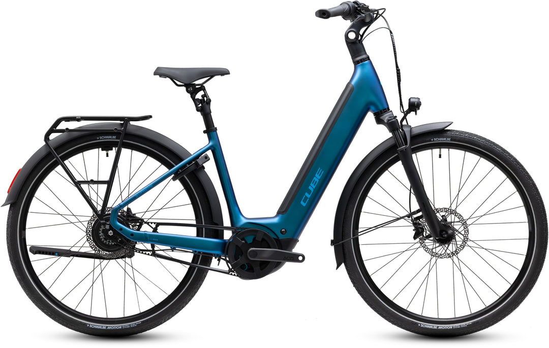 Cube Supreme Hybrid Deluxe Pro 600 Nebula Blue Easy Entry 2027 Electric Hybrid Bike