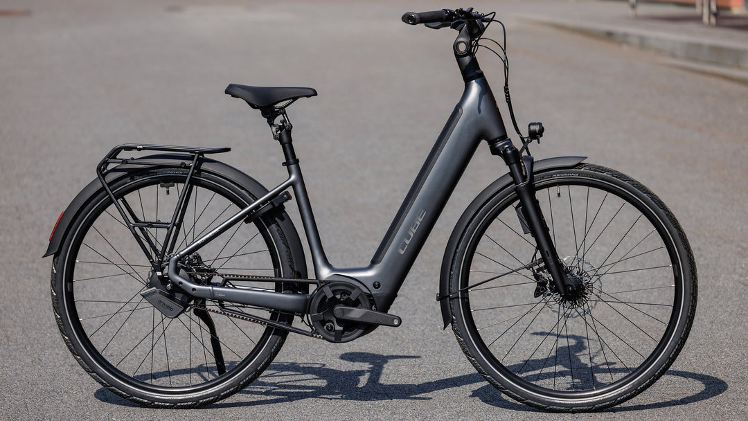 Cube Supreme Hybrid Deluxe SLT 600 Slabgrey Chrome Easy Entry 2027 Electric Hybrid Bike