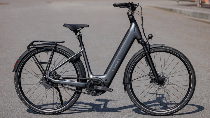 Cube Supreme Hybrid Deluxe SLT 600 Slabgrey Chrome Easy Entry 2027 Electric Hybrid Bike