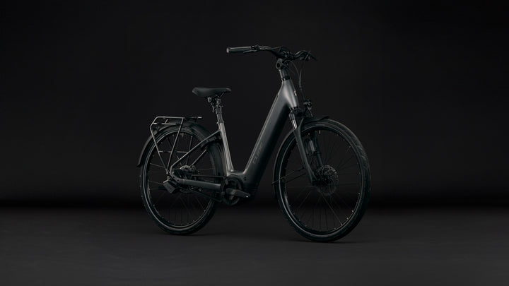 Cube Supreme Hybrid Deluxe SLT 600 Slabgrey Chrome Easy Entry 2027 Electric Hybrid Bike