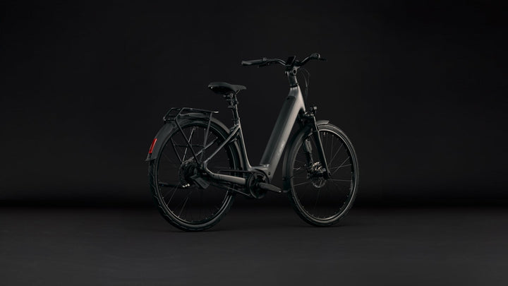 Cube Supreme Hybrid Deluxe SLT 600 Slabgrey Chrome Easy Entry 2027 Electric Hybrid Bike