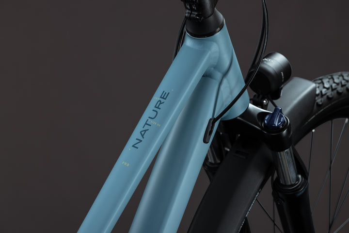 Cube Nature Pro FE Surfblue Blue Trapeze 2027 Hybrid Bike