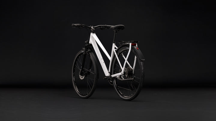 Cube Kathmandu Pro Metallicwhite Chrome Trapeze 2027 Hybrid Bike