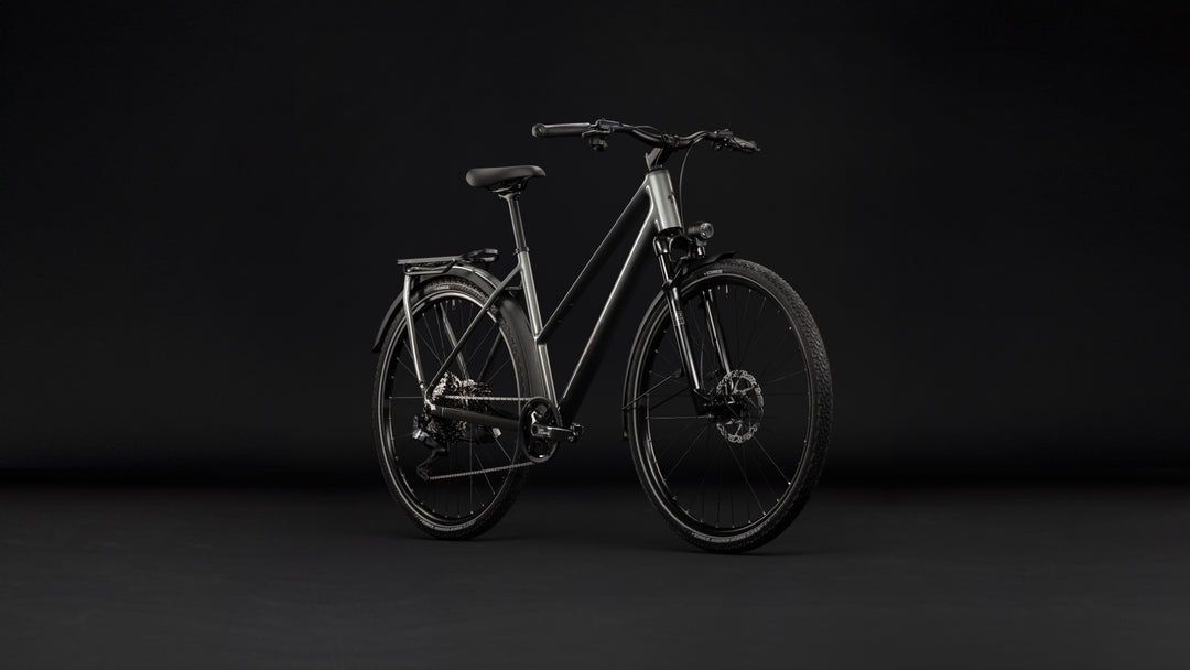 Cube Kathmandu SLT Flashgrey Chrome Trapeze 2027 Hybrid Bike