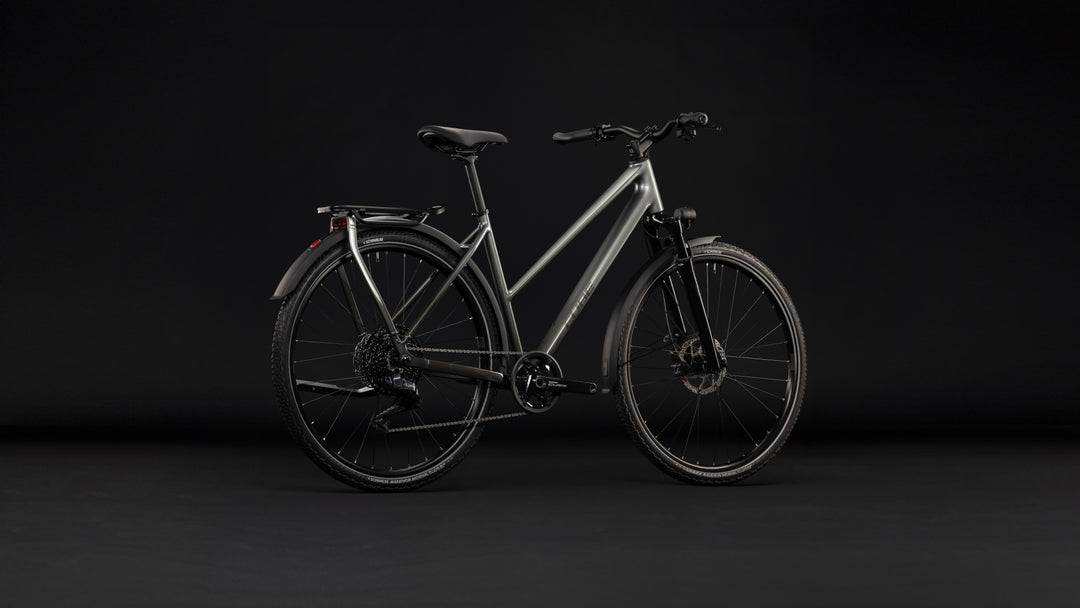 Cube Kathmandu SLT Flashgrey Chrome Trapeze 2027 Hybrid Bike