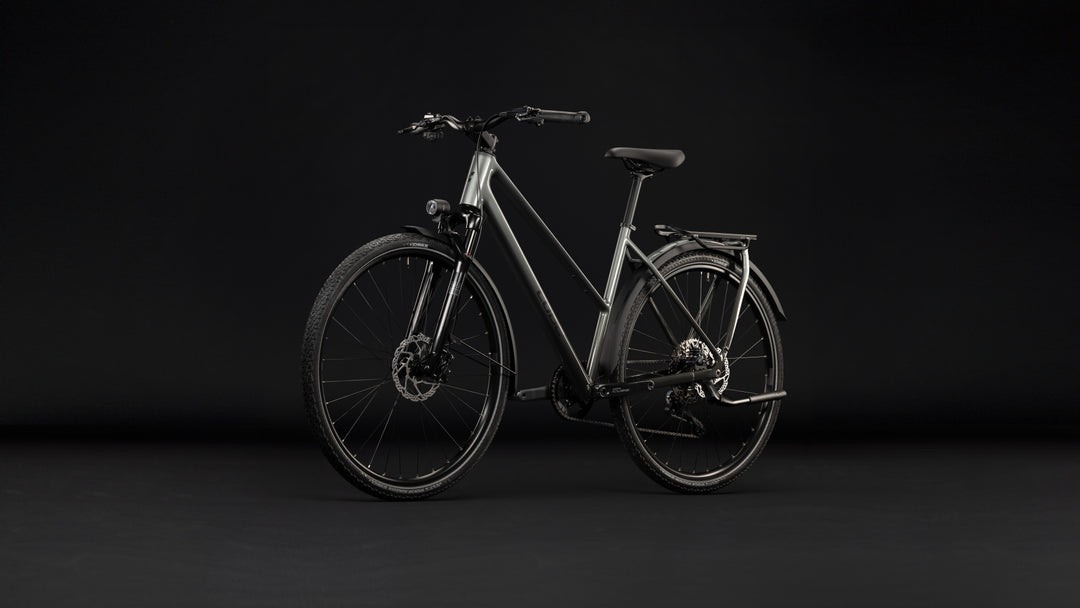 Cube Kathmandu SLT Flashgrey Chrome Trapeze 2027 Hybrid Bike