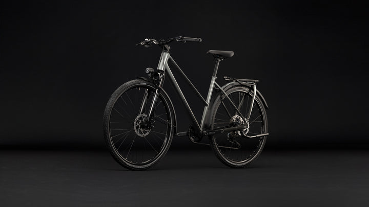Cube Kathmandu SLT Flashgrey Chrome Trapeze 2027 Hybrid Bike
