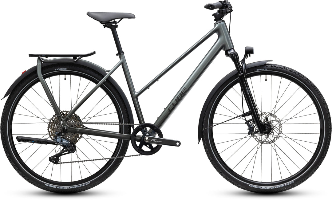 Cube Kathmandu SLT Flashgrey Chrome Trapeze 2027 Hybrid Bike