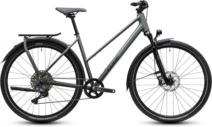 Cube Kathmandu SLT Flashgrey Chrome Trapeze 2027 Hybrid Bike