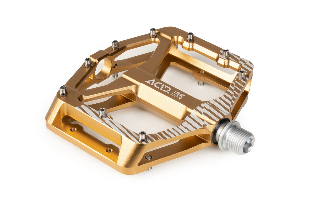 Acid Flat A30 Bike Pedals Gold