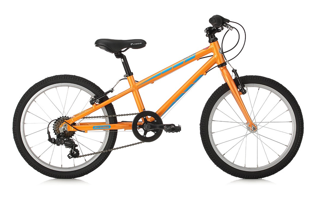 Python Elite Boys Orange 20" Lightweight Mountain Bike - lescycles.co.uk