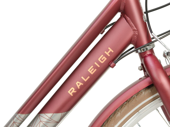 Raleigh Pioneer Grand Tour Burgundy Hybrid Bike - Raleigh - Les's Cycles