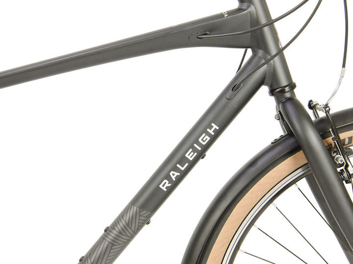 Raleigh Strada Black Grey Hybrid Bike - Raleigh - Les's Cycles
