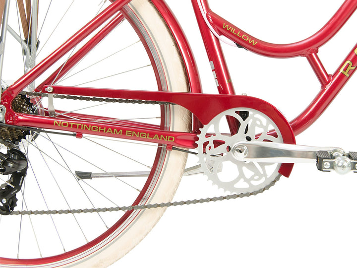 Raleigh Willow Cherry Red Womens Retro Basket Bike - Raleigh - Les's Cycles